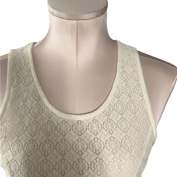 Free People ivory dress in size 0. See through design on waist. - Picture 3 of 12